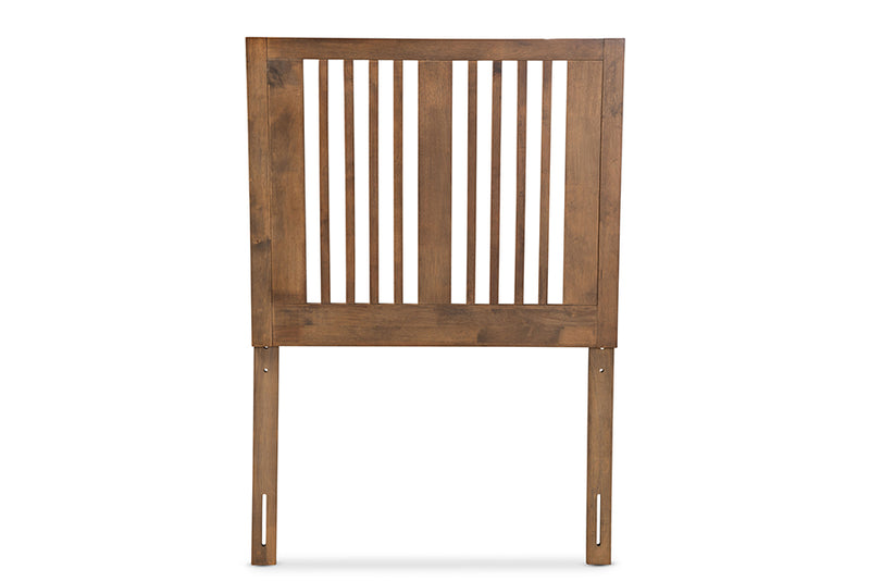 Estelle Modern and Contemporary Ash Walnut Finished Wood Twin Size Headboard
