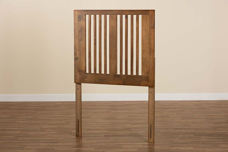Estelle Modern and Contemporary Ash Walnut Finished Wood Twin Size Headboard