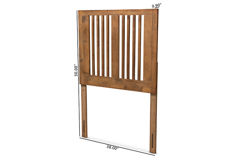 Estelle Modern and Contemporary Ash Walnut Finished Wood Twin Size Headboard