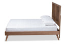 Falan Ash Walnut King Size Platform Bed Baxton