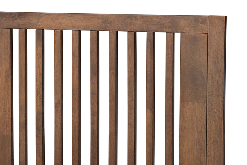 Falan Ash Walnut King Size Platform Bed Baxton