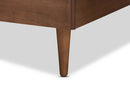 Terrell Ash Walnut Queen Size Platform Bed Baxton