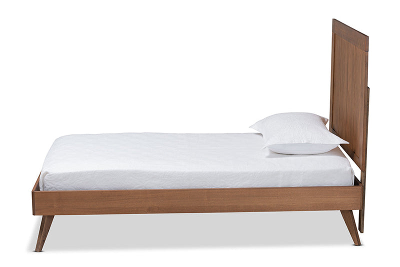Tarana Ash Walnut Twin Size Platform Bed Baxton