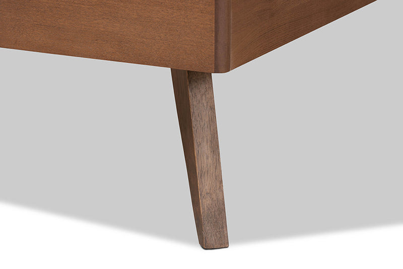 Tarana Ash Walnut Twin Size Platform Bed Baxton