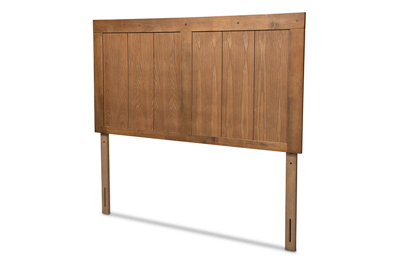 Melody Modern and Contemporary Ash Walnut Finished Wood Queen Size Headboard