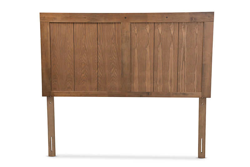 Melody Modern and Contemporary Ash Walnut Finished Wood Queen Size Headboard