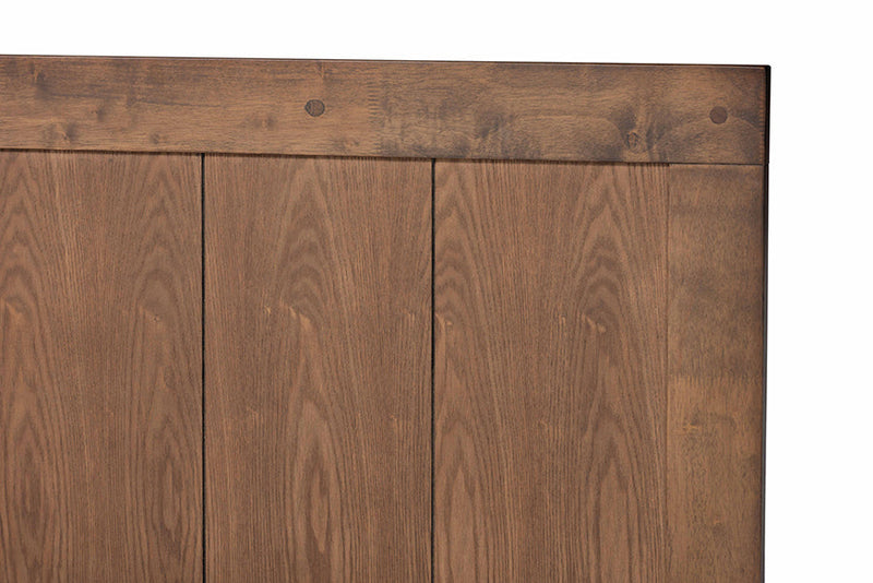 Tarana Ash Walnut Queen Size Platform Bed Baxton