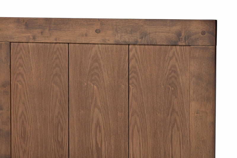 Luiza Ash Walnut King Size Platform Bed Baxton