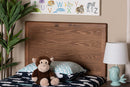 Nelson Walnut Brown Twin Size Headboard Baxton
