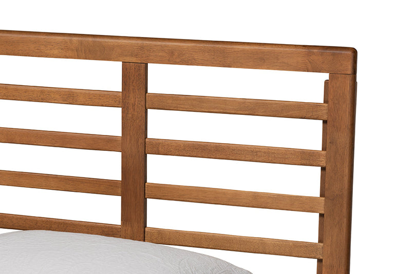 Terina Walnut Brown Twin Size Platform Bed Baxton