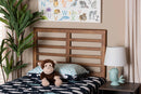 Viveka Walnut Brown Twin Size Open Slat Headboard Baxton