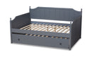 Norwich Gray Full Size Daybed w/Twin Size Trundle Baxton