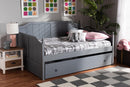 Norwich Gray Full Size Daybed w/Twin Size Trundle Baxton