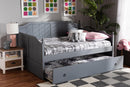 Norwich Gray Full Size Daybed w/Twin Size Trundle Baxton