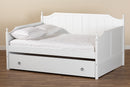 Norwich White Full Size Daybed w/Twin Size Trundle Baxton