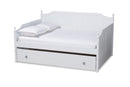 Norwich White Full Size Daybed w/Twin Size Trundle Baxton
