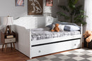 Norwich White Full Size Daybed w/Twin Size Trundle Baxton