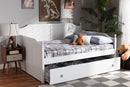 Norwich White Full Size Daybed w/Twin Size Trundle Baxton