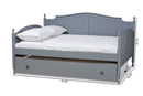 Geoffrey Gray Full Size Daybed w/Roll-out Trundle Bed Baxton