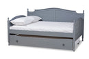 Geoffrey Gray Full Size Daybed w/Roll-out Trundle Bed Baxton