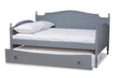 Geoffrey Gray Full Size Daybed w/Roll-out Trundle Bed Baxton