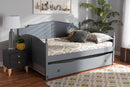 Geoffrey Gray Full Size Daybed w/Roll-out Trundle Bed Baxton