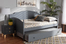 Geoffrey Gray Full Size Daybed w/Roll-out Trundle Bed Baxton