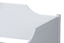 Ansa White Full Size Daybed w/Roll-Out Trundle Bed Baxton