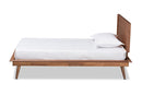 Hillary Walnut Brown Twin Size Platform Bed Baxton