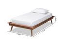 Hillary Walnut Brown Twin Size Platform Bed Baxton