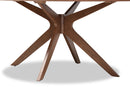 Sunna Walnut Brown 71-Inch Oval Dining Table Baxton