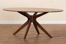 Sunna Walnut Brown 71-Inch Oval Dining Table Baxton