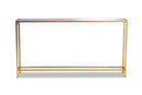 Chavanon Glam Gold Finished Metal and Mirrored Glass Console Table Baxton