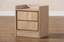 Lesia Oak 1-Door Nightstand Baxton