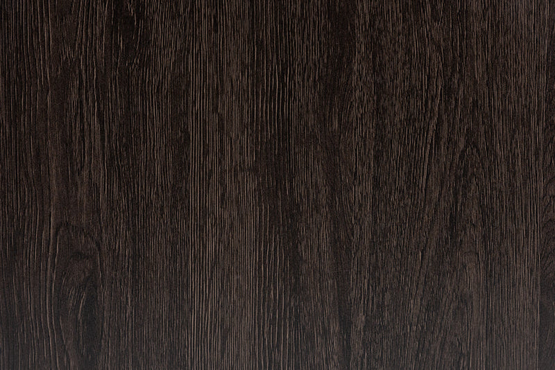 Chenoa Dark Brown and Black Metal 2-Drawer Nightstand Baxton