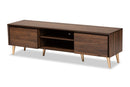 Liam Walnut Brown and Gold TV Stand Baxton