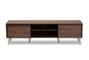 Liam Walnut Brown and Gold TV Stand Baxton
