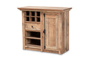 Landry Farmhouse Rustic Oak Brown 1-Door Dining Room Sideboard Buffet Baxton