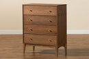 Quincia Ash Walnut 4-Drawer Chest Baxton