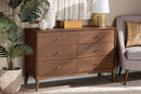 Quincia Ash Walnut 6-Drawer Dresser Baxton