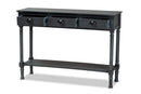 Thea Gray 3-Drawer Entryway Console Table Baxton
