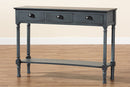 Thea Gray 3-Drawer Entryway Console Table Baxton