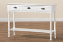 Thea White 3-Drawer Entryway Console Table Baxton
