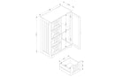 Jeanette White 4-Drawer Bathroom Storage Cabinet Baxton