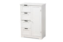 Jeanette White 4-Drawer Bathroom Storage Cabinet Baxton