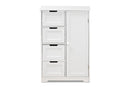 Jeanette White 4-Drawer Bathroom Storage Cabinet Baxton