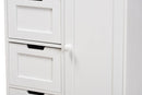 Jeanette White 4-Drawer Bathroom Storage Cabinet Baxton