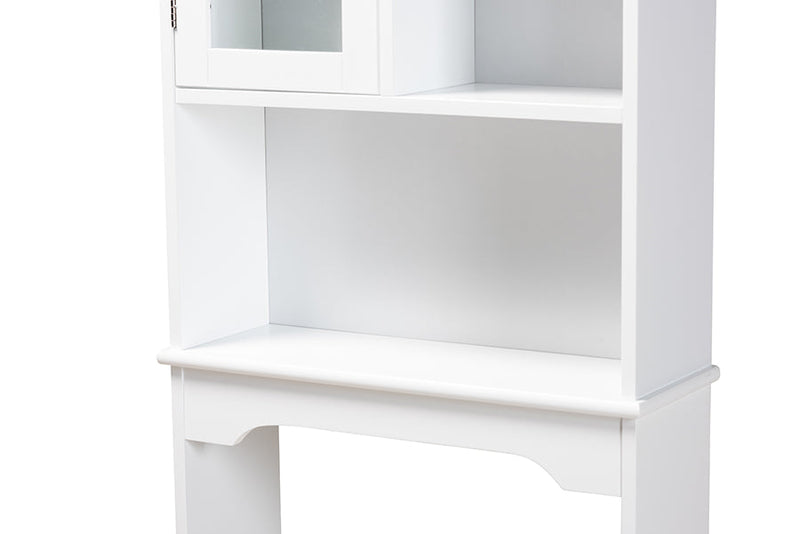 Jona White Over the Toilet Bathroom Storage Cabinet Baxton