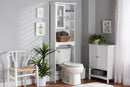 Jona White Over the Toilet Bathroom Storage Cabinet Baxton