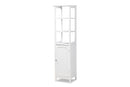Lalo White Bathroom Storage Cabinet Baxton
